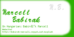 marcell babirak business card